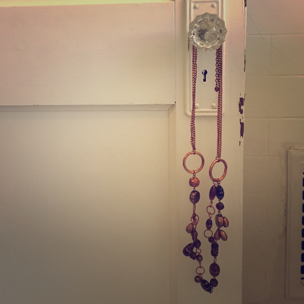 Copper-Colored Statement Necklace