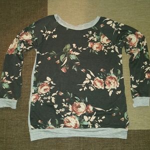 Floral Print Pullover