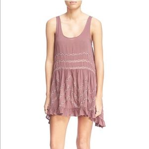 SALE Lace Trim Trapeze Dress
