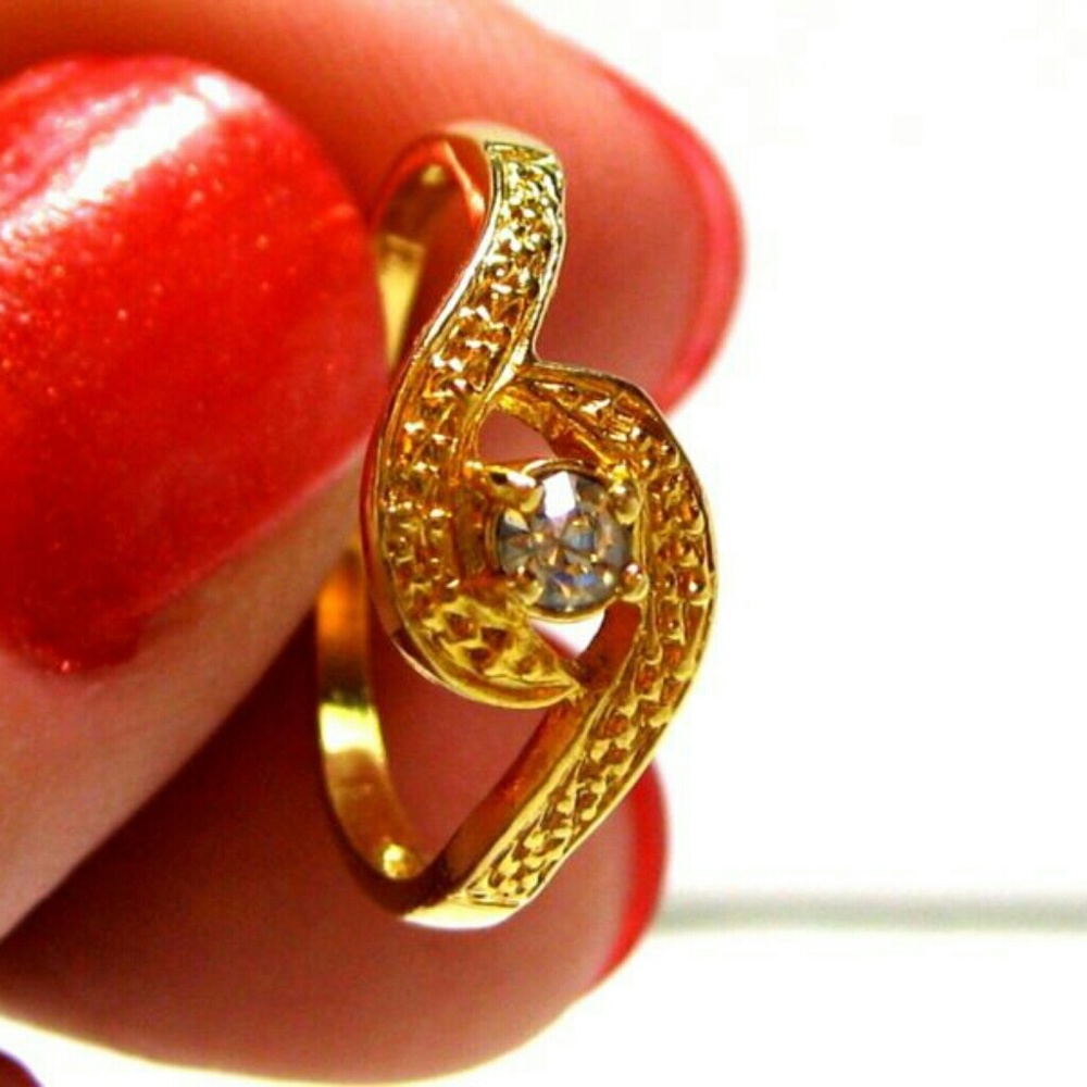 New 18K Gold Filled Clear CZ Ring 5.5