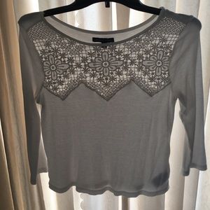 Beautifully Detailed White Crocheted Top