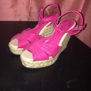 hot pink wedges