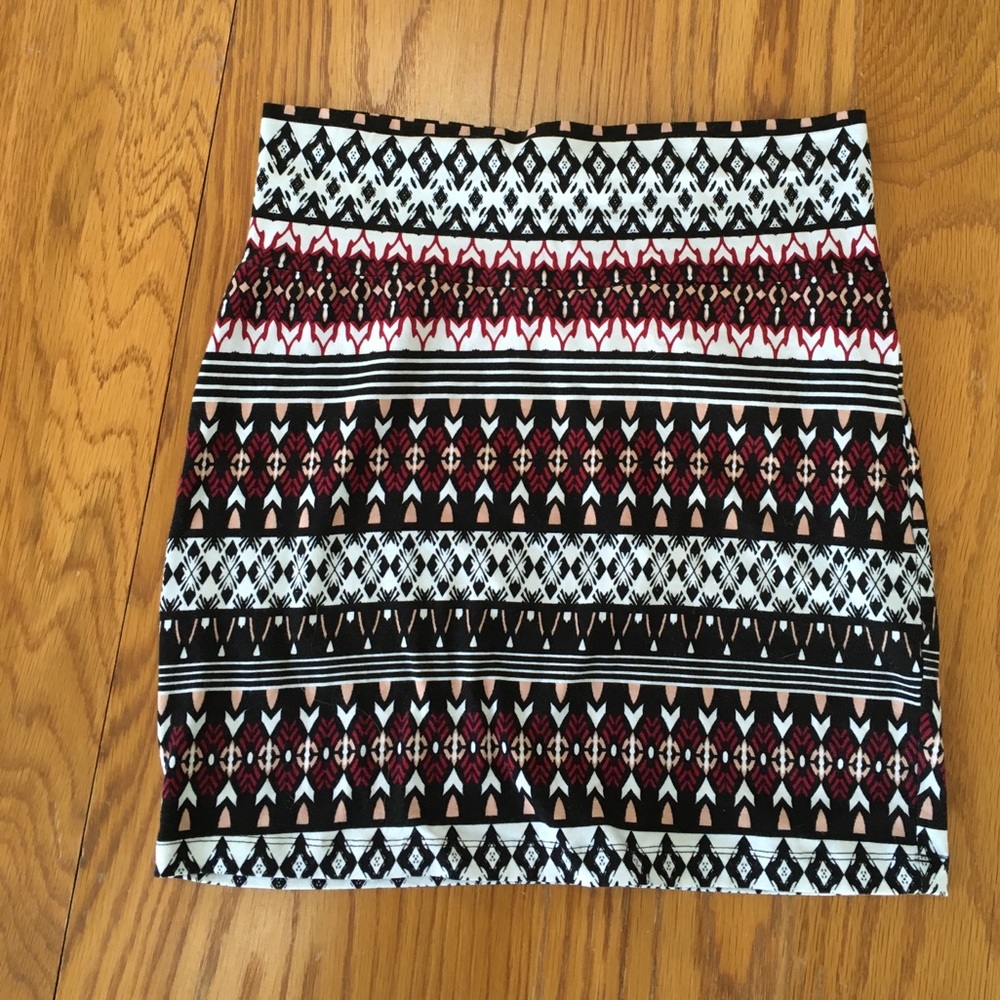 Tribal Print Bodycon Skirt