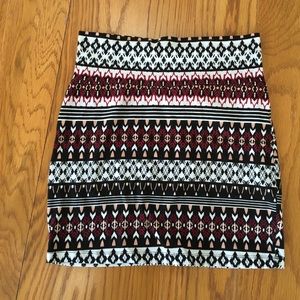 Tribal Print Bodycon Skirt