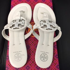 EUC White Tory Burch Miller Sandals Size 7