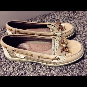Sparkly Gold Sperry Flats