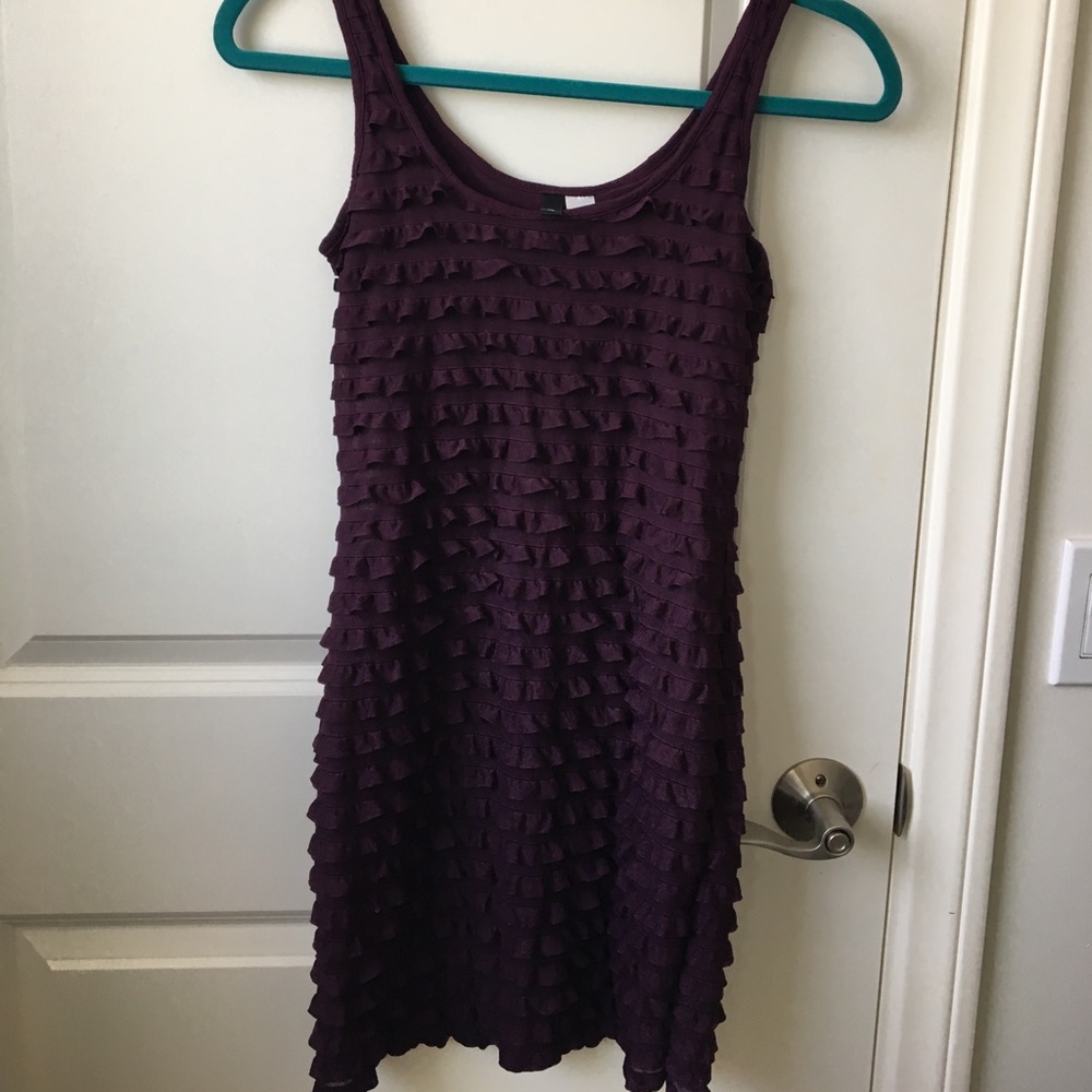 H&M purple ruffle dress size 4