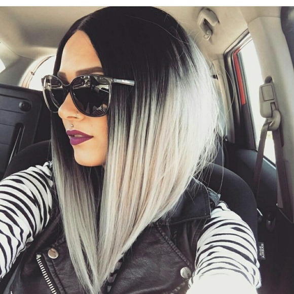 Black Ombre Bob Lacefront Wig