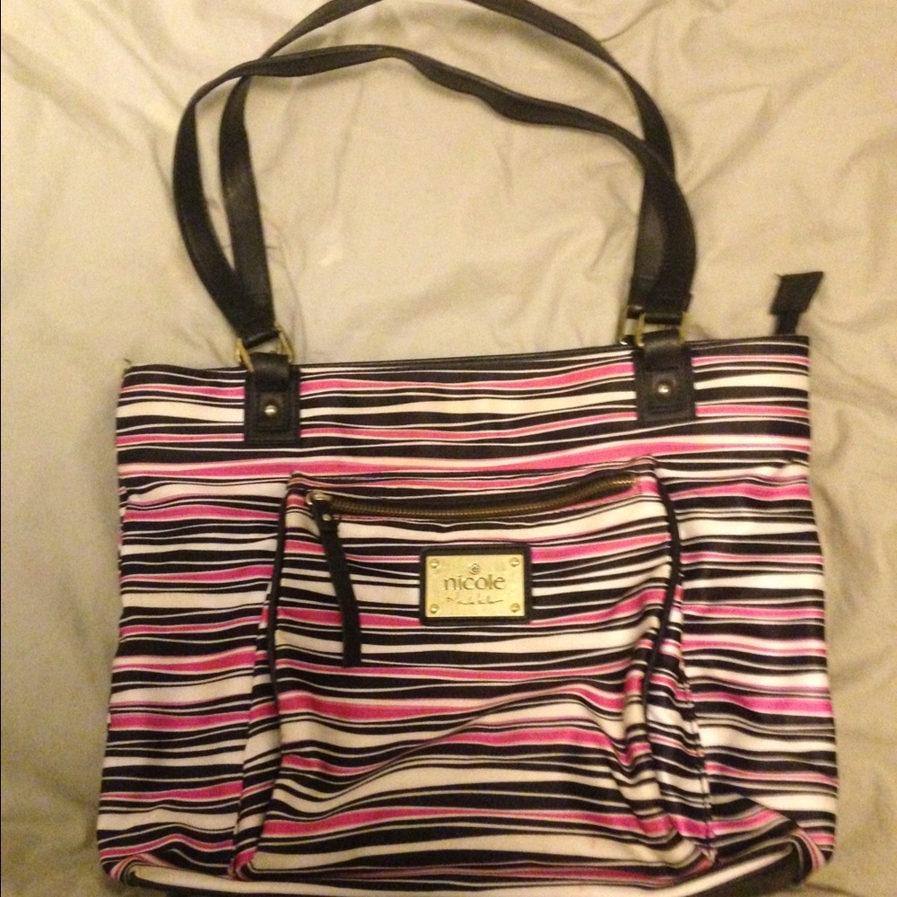 Multicolored Tote Bag By Nicole Miller. Paid $80.