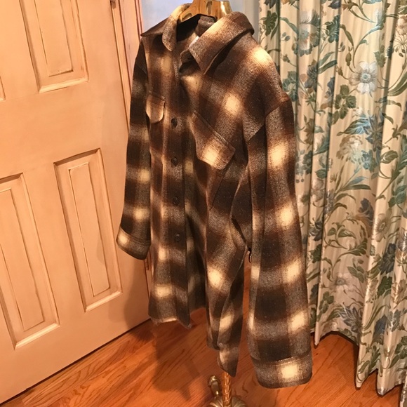 VINTAGE DKNY plaid button down sweater - Picture 2 of 3