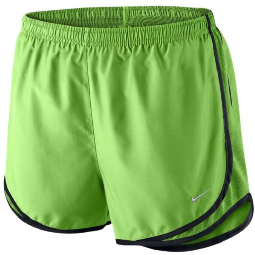 Green run Nike shorts