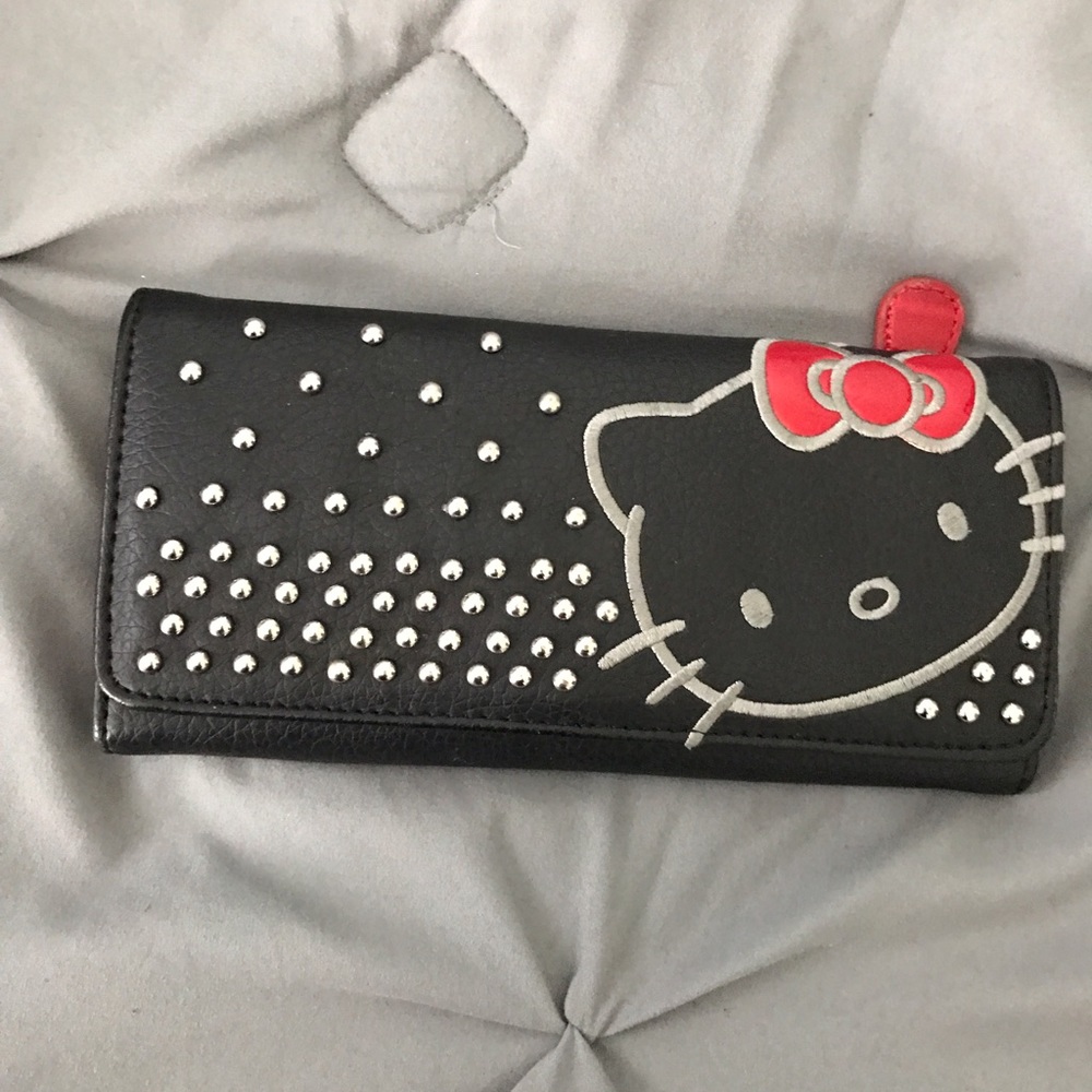 EUC studded Hello Kitty trifold wallet