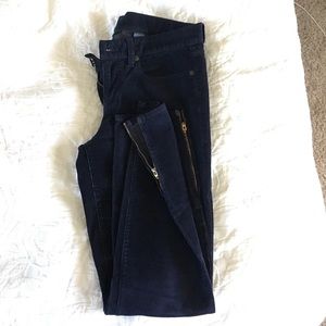 JCrew Toothpick Cords with Ankle Zippers