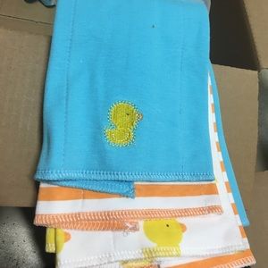 3 baby burp rags