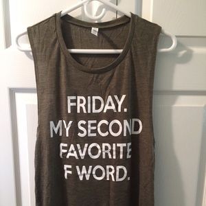 Liv Luv Shop TGIF Collection Tank Top NWOT