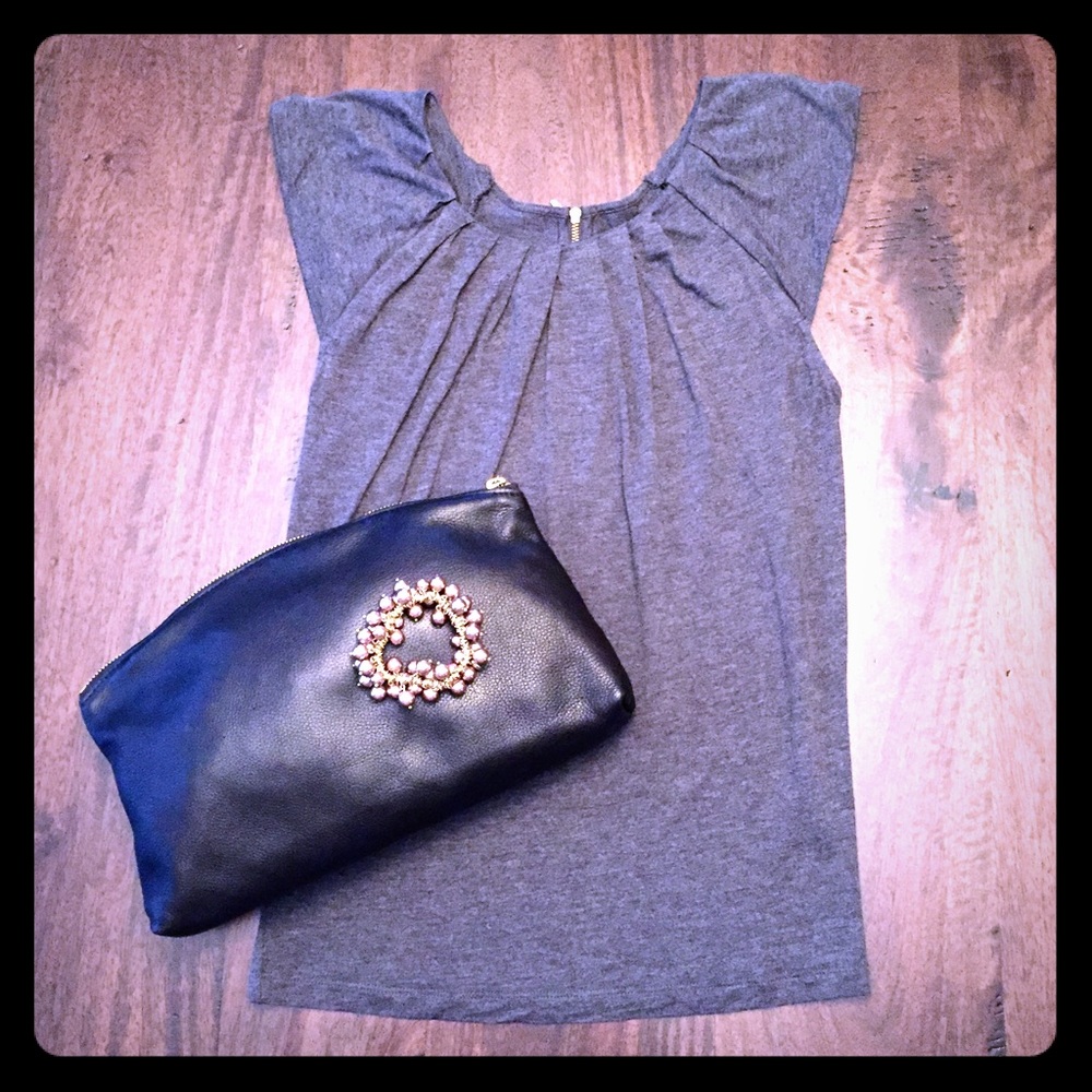 Banana Republic Grey Cap Sleeve Knit Tank