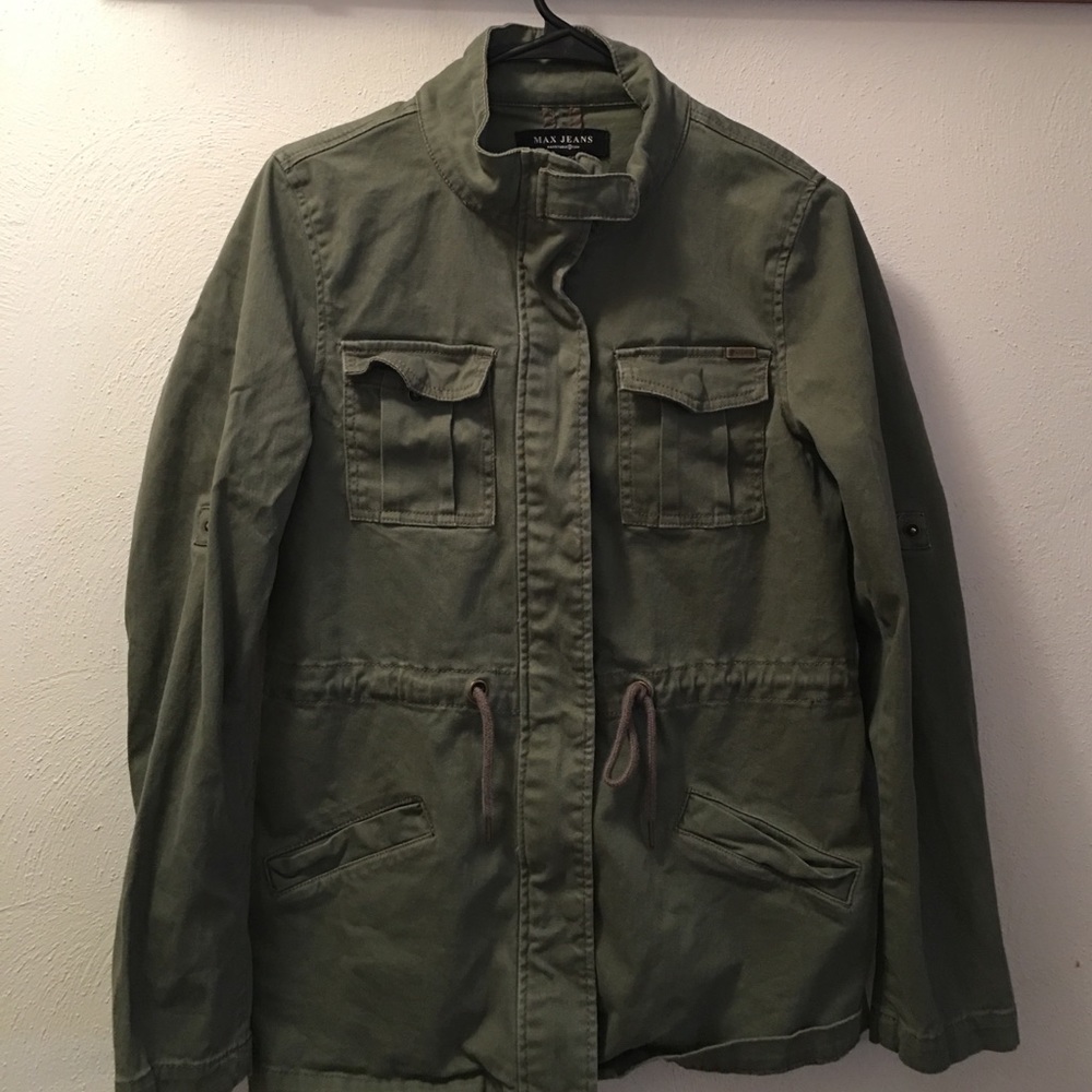 Max Jeans Olive Green Military Jacket