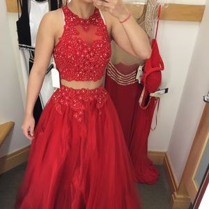 Two piece prom dress
