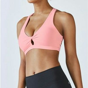 Pink fabletics medium sports bra
