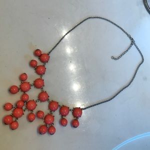 Coral colored bubble necklace