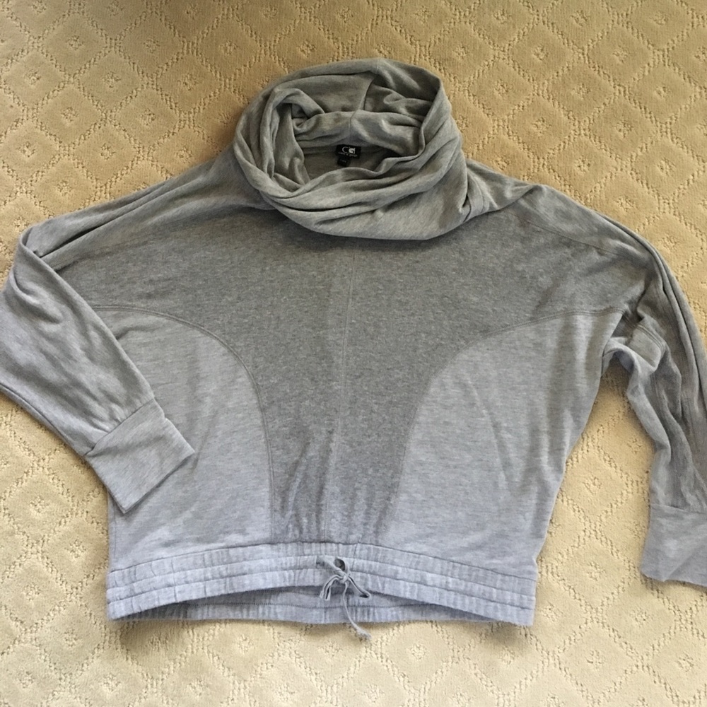 Cable & Gauge Gray Dolman Batwing Sweatshirt Top L