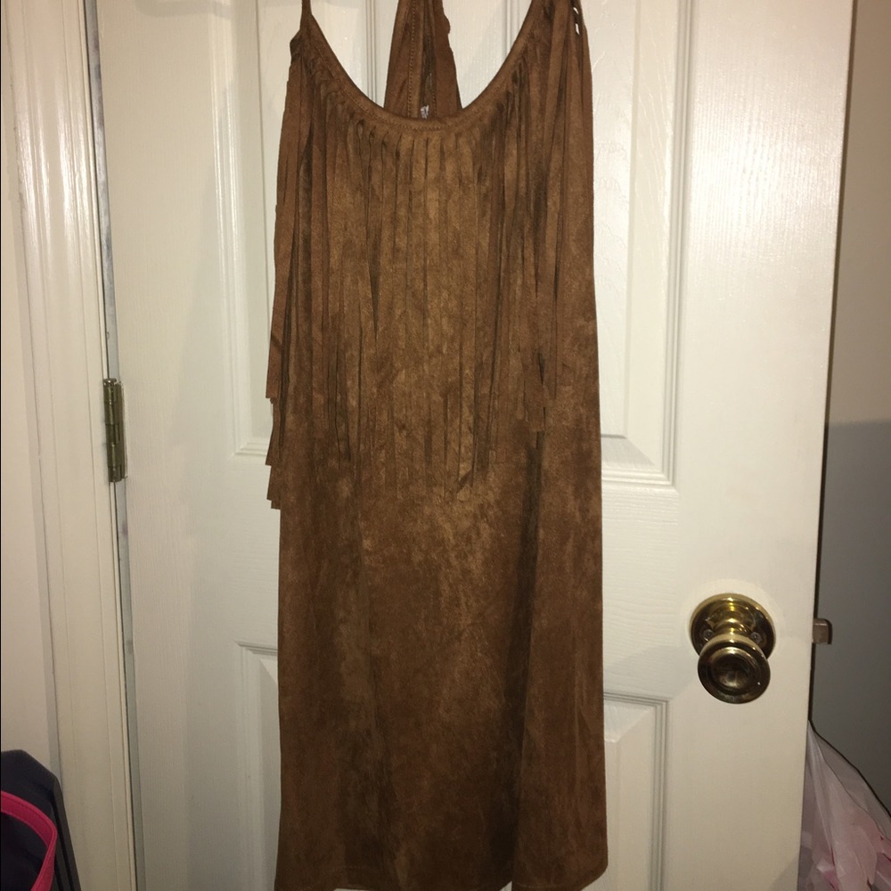 Suede and Tassel dress