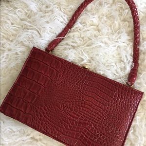 Vintage inspired red hand bag