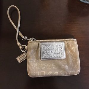Gold Coach wristlet