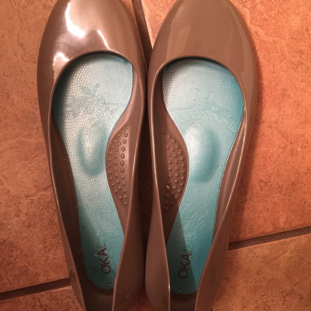 Taupe flats