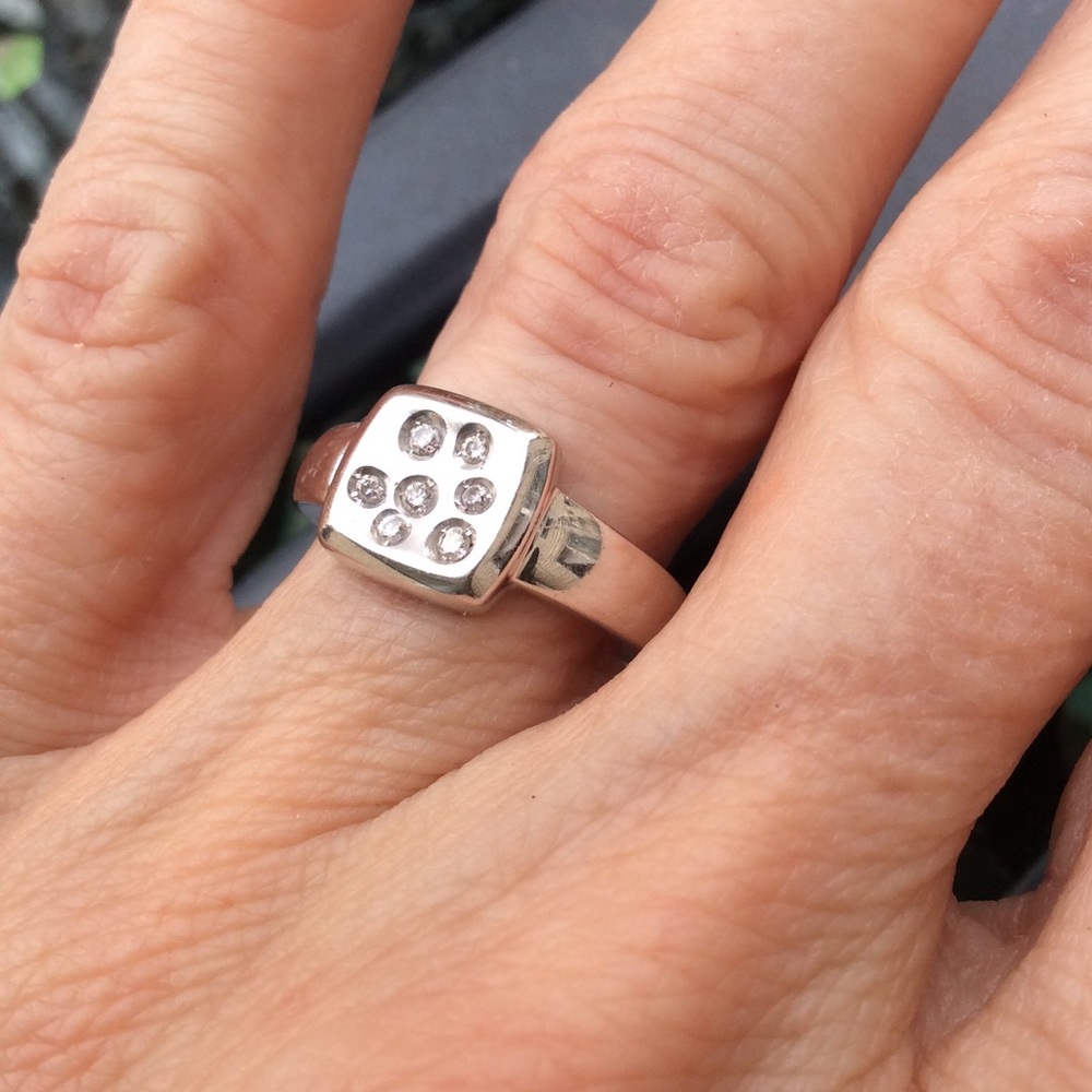 Sterling silver ring.