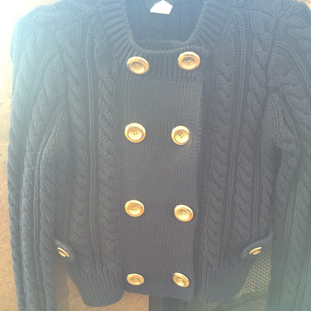 J.Crew navy "double-breasted" sweater coat