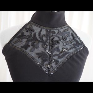 Sequin & Lace Halter Gown