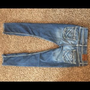 BKE skinny jeans with back pocket bling!