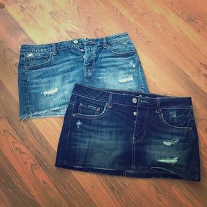 Lot of two American Eagle jean skirts!
