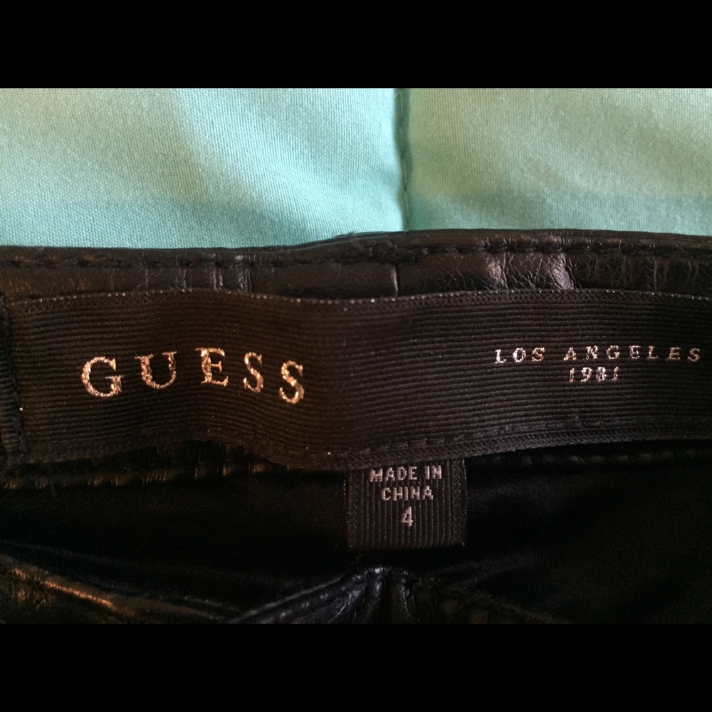 Guess faux leather shorts