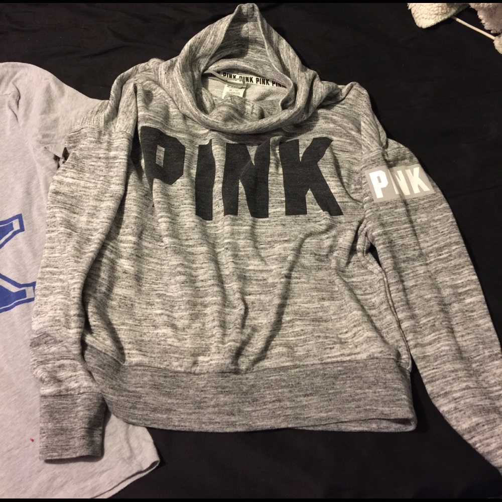 Bundle. VS pink UK shirt & cowl neck hoodie