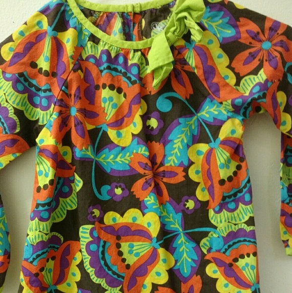 JKhaki Bold Colored Floral Print Dress with 3d Bow - Picture 3 of 8