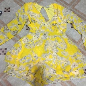 Yellow Foral Romper