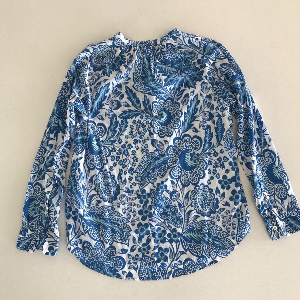 J. Crew floral popover top, tunic - Picture 4 of 4
