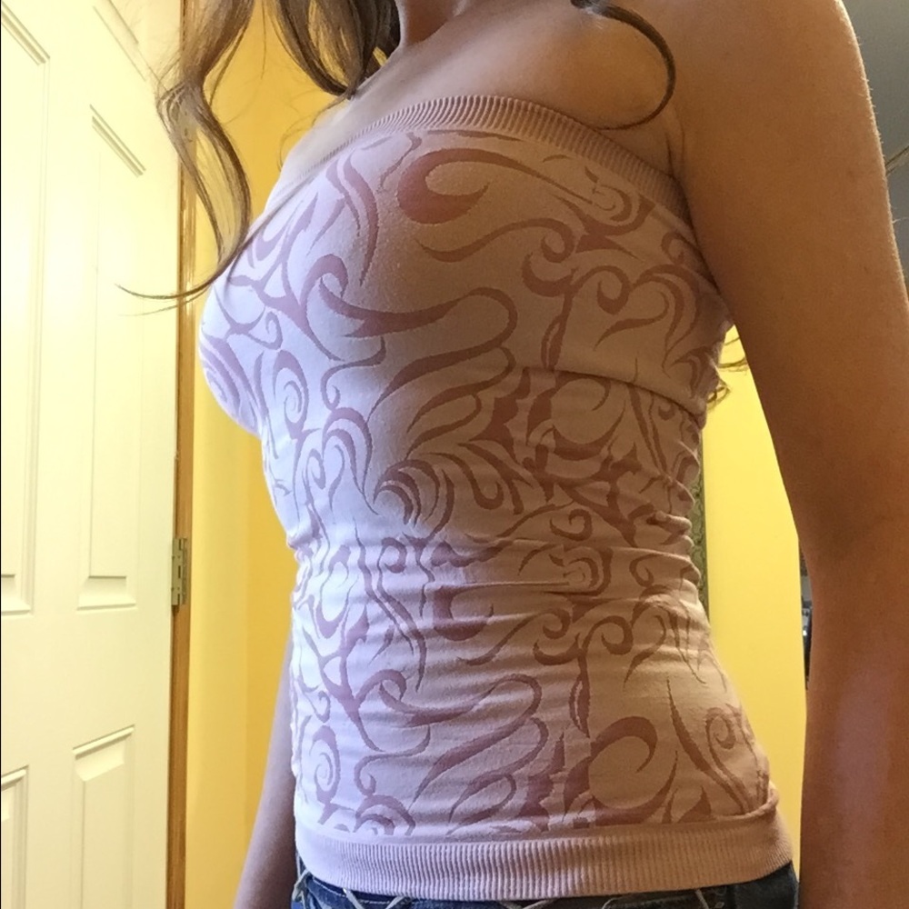 “Vintage” Guess Beautiful Pink Filigree Bandeau Top