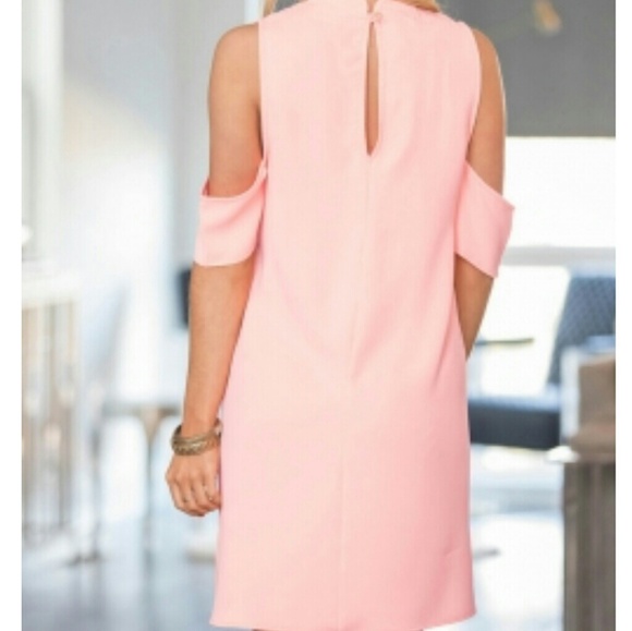Final Price Pink Keyhole Cold Shoulder Dress - Picture 2 of 3