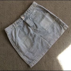 Madewell Walker Mini Skirt in Railroad Stripe