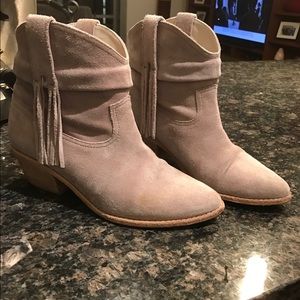 Joie Keaton suede fringe booties