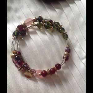 Pretty glass bead bracelet for larger wrist
