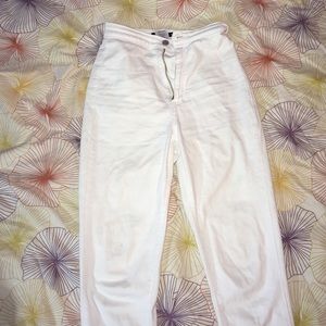 White high waisted skinny jeans