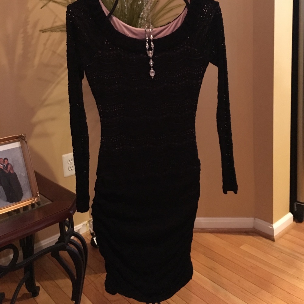 Sexy black lace BCBG dress!