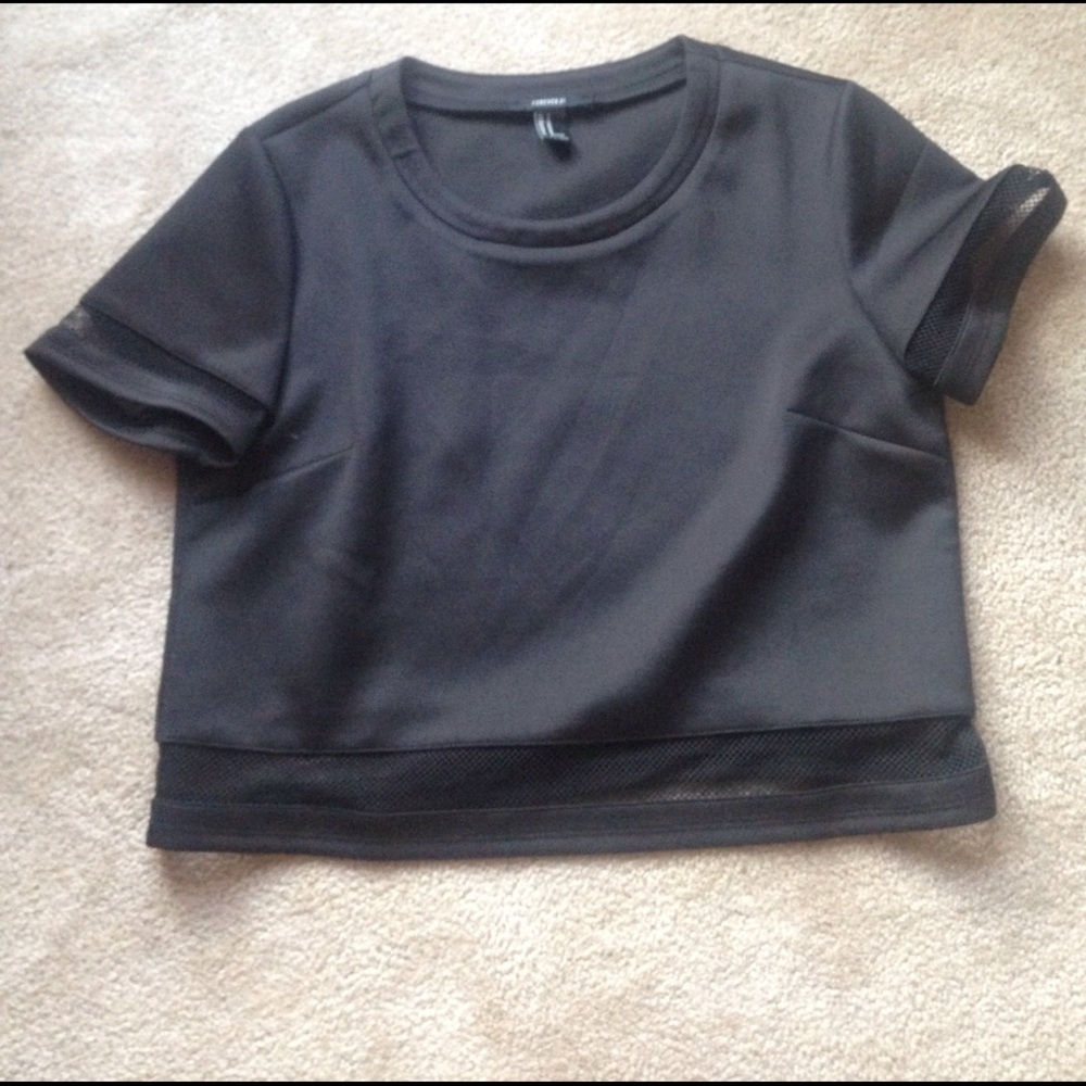 Forever21 Black Crop Top