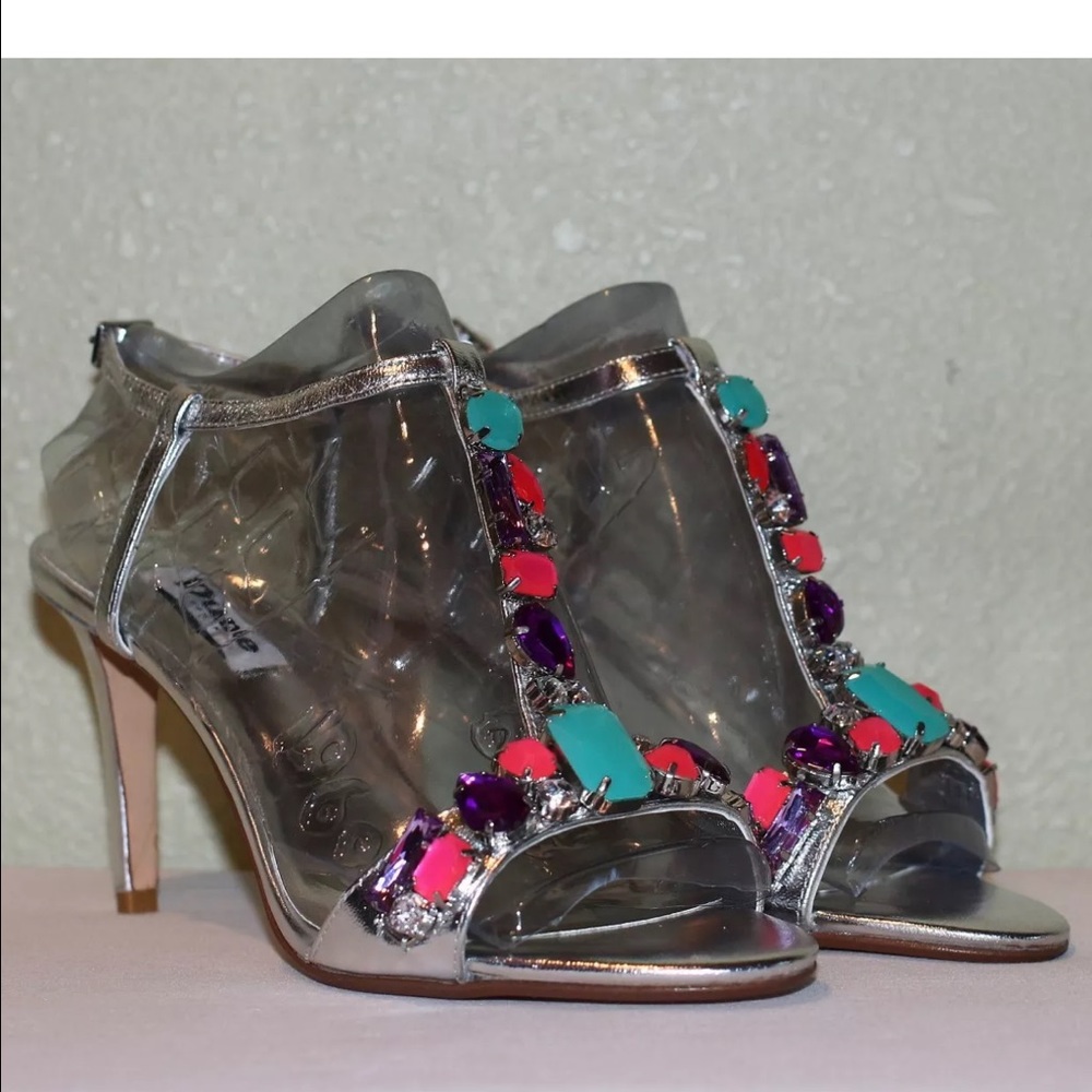 Dune London silver heels