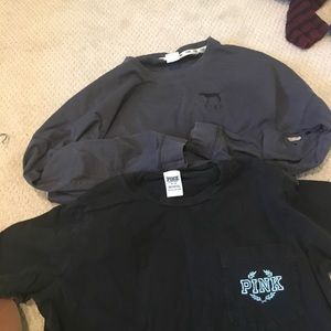 Show signs of wear. One tshirt and long sleeve