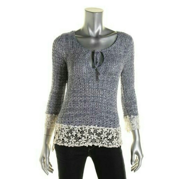 ❌SOLD!❌ ✔SALE✔ 🌷 I.N.C.~ LACE TRIM SWEATER - Picture 8 of 8